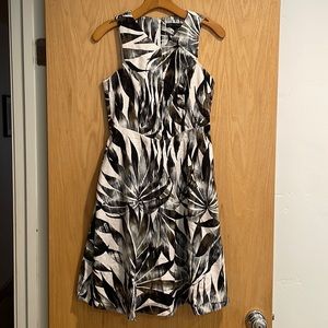 Palm Print White House Black Market Dress